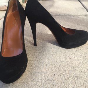 gucci pumps 37 1/2, black suede